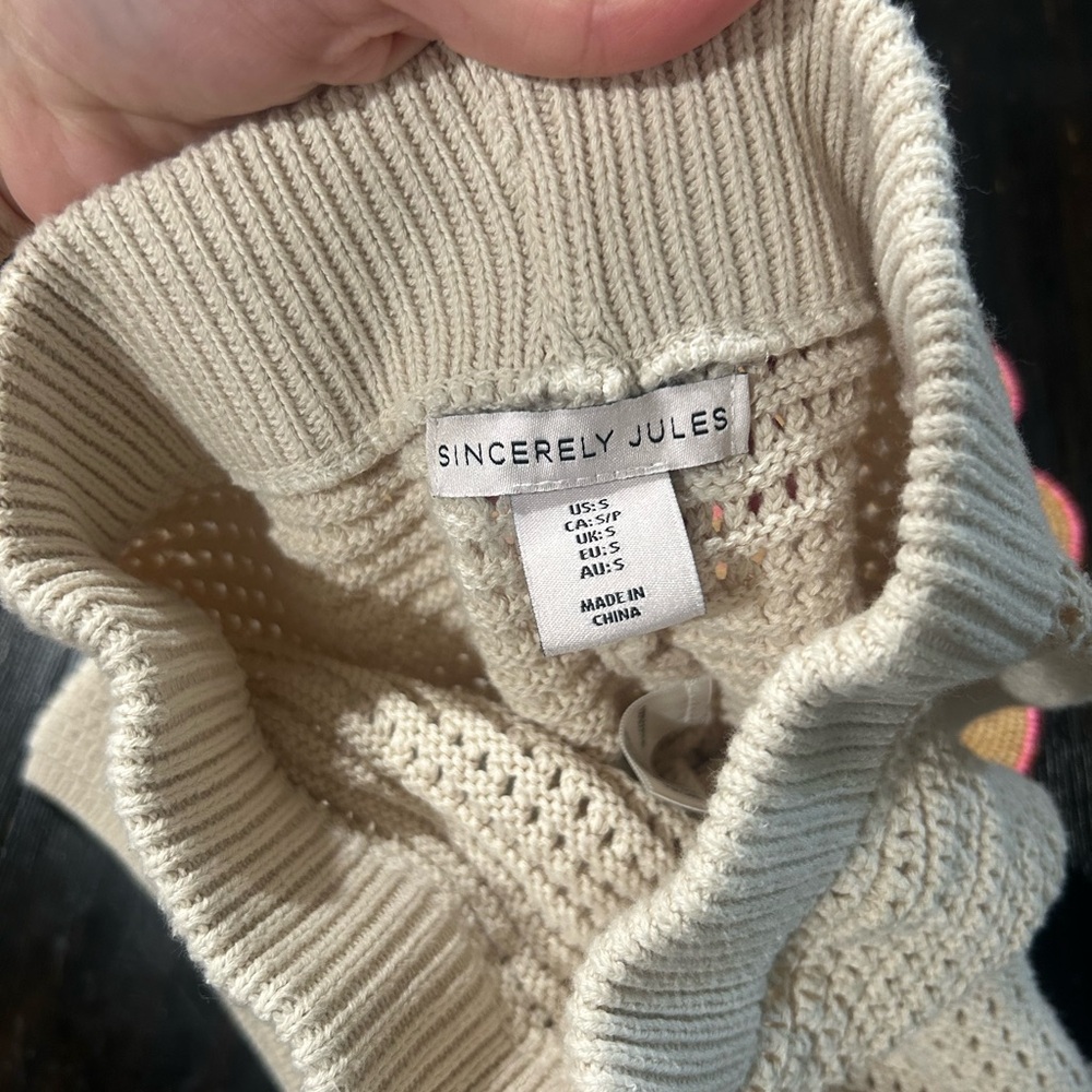 Sincerely Jules Cream Crochet Swim Coverup Pants - Picture 5 of 5